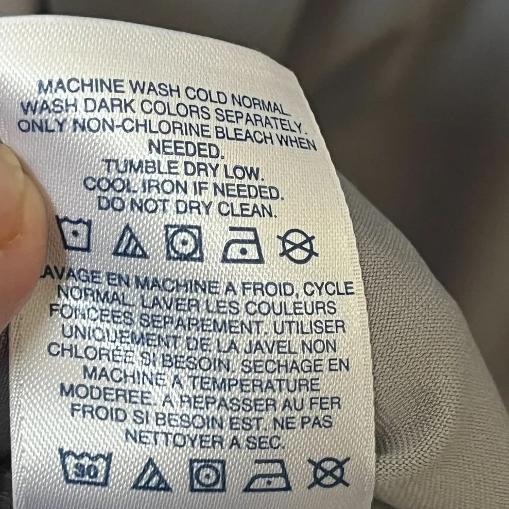 LANDS End‎ Mens Gray Quarter Button Down Polo Shirt Size XL - Picture 5 of 9